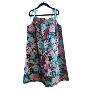 Hanna Andersson Denim Floral Girls Dress Size 140cm